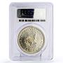 South Africa 5 shillings State Coinage Springbok Fauna PL65 PCGS Ag coin 1953