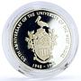 East Caribbean States 10 $ West Indies University Sir Arthur Lewis Ag coin 1998