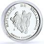 Nicaragua 1 cordoba National Ruben Dario Theater proof silver coin 1994