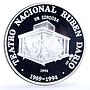 Nicaragua 1 cordoba National Ruben Dario Theater proof silver coin 1994