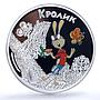 Cook Islands 5 dollars Soviet Cartoons Winnie Pooh Rabbit silver coin 2011