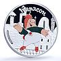 Cook Islands 5 dollars Soviet Cartoons Karlsson colored proof silver coin 2011