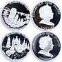 Cook Islands set of 12 coins Architectural Wonders of Ukraine silver coins 2009