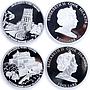 Cook Islands set of 12 coins Architectural Wonders of Ukraine silver coins 2009