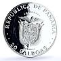 Panama 20 balboas Discoverer of the Pacific proof silver coin 1985