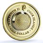 Cook Islands 1 dollar Gemstone Zodiac Signs series Scorpio gilded Ag coin 2003
