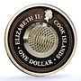 Cook Islands 1 dollar Gemstone Zodiac Signs series Scorpio gilded Ag coin 2003