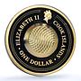 Cook Islands 1 dollar Gemstone Zodiac Signs series Pisces gilded Ag coin 2003