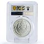 Egypt 5 pounds Olympic Games Pair Wrestling MS69 PCGS silver coin 1992