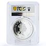 Niue 2 dollar Feng Shui Cranes Birds Fauna PR69 PCGS colored silver coin 2013