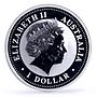 Australia 1 dollar Lunar Calendar I Year of the Snake gilded silver coin 2001