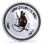 Australia 1 dollar Lunar Calendar I Year of the Monkey gilded silver coin 2004