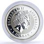 Australia 1 dollar Lunar Calendar I Year of the Rooster gilded silver coin 2005