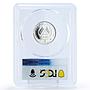 Umm Al Qaiwain set Cannon Fort Gazelle Abu Simbel PR67 PCGS silver coins 1970