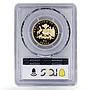 Chile 50 peso 150 Years Military Academy Bernardo Higgins PR64 PCGS Au coin 1968