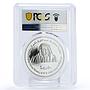 United Arab Emirates 50 dirhams Dubai Airport Planes PR68 PCGS silver coin 2000