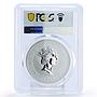 Cook Islands 1 dollar Death Anniversary Princess Diana MS69 PCGS Ag coin 1997