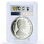 Turks and Caicos Islands 20 crowns George III PR65 PCGS silver coin 1977