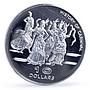 Dominica 10 dollars Independence History Carnival Dancers proof silver coin 1978