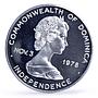 Dominica 10 dollars Independence History Carnival Dancers proof silver coin 1978