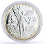 Mexico 1 onza Libertad Angel of Independence proof silver coin 1987