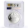 Mongolia 500 togrog Year of Dragon PR69 PCGS gilded silver coin 2007