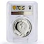 Bulgaria 25 leva Endangered Widlife Lynx Cat Fauna PR68 PCGS silver coin 1990