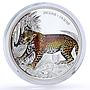 Nicaragua 100 cordobas Conservation Wildlife Jaguar Cat Fauna silver coin 2018