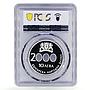 Bulgaria 10 leva The Beginning of the New Millennium PR68 PCGS silver coin 2000