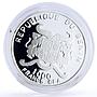 Benin 1000 francs Seafaring Santisima Trinidad Ship Compass silver coin 2010