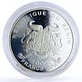 Benin 1000 francs Seafaring San Juan Nepomuceno Ship Clipper silver coin 2004