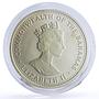 Bahamas 10 dollars Columbus Queen Isabella San Salvador Ship silver coin 1987