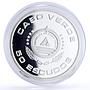 Cape Verde 50 escudos Seafaring Santa Maria Ship Columbus proof silver coin 2006