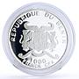 Benin 1000 francs Seafaring Santa Maria Ship Clipper Compass silver coin 2010