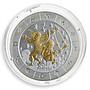 Rwanda 1000 francs Zodiac Gemini Twins silver gilded coin 2009