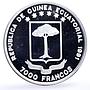 Equatorial Guinea 7000 francos Seville Expo Ship Shuttle proof silver coin 1991