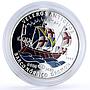 Saharawi 1000 pesetas Seafaring Nordic Drakkar Ship Clipper silver coin 1997