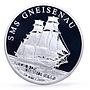 Solomon Islands 10 dollars Seafaring SMS Gneisenau Ship Clipper silver coin 2010