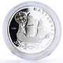 Benin 1000 francs Seafaring Mayflower Ship Clipper Compass silver coin 2010