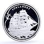 Benin 1000 francs Seafaring Sorlandet Ship Clipper proof silver coin 2006