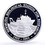 Bermuda 5 dollars Biological Station Research Ship Sea Star silver coin 2003