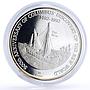 Turks and Caicos Islands 20 crowns Columbus Discover Nina Ship silver coin 1989