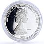 Turks and Caicos Islands 20 crowns Columbus Sighting New World silver coin 1989