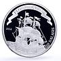 Gambia 200 dalasis Seafaring Flor de La Mar Ship Clipper proof silver coin 2014