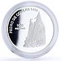 Mozambique 1000 meticais Seafaring Ship Clipper Pedro Covilha silver coin 2003