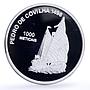 Mozambique 1000 meticais Seafaring Ship Clipper Pedro Covilha silver coin 2003