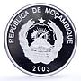 Mozambique 1000 meticais Seafaring Ship Clipper Pedro Covilha silver coin 2003