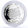 Benin 1000 francs Seafaring HMS Victory Ship Clipper Compass silver coin 2010