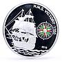 Benin 1000 francs Seafaring HMS Victory Ship Clipper Compass silver coin 2010