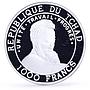 Chad 1000 francs Seafaring Arabic Warship Ship Clipper proof silver coin 2001